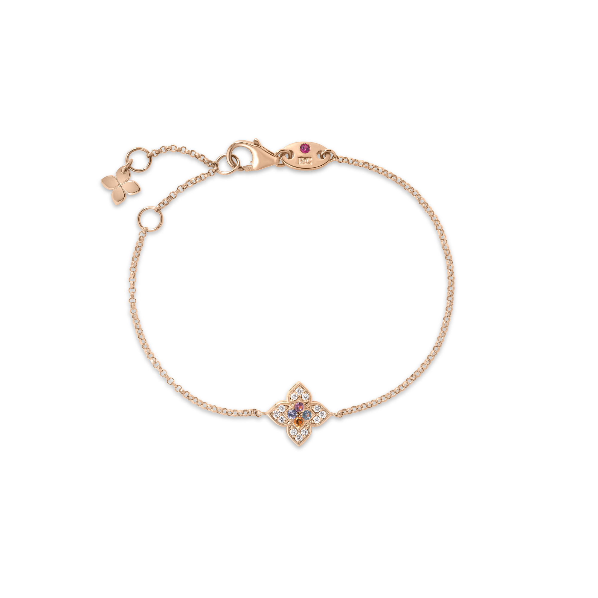Roberto Coin 18K Rose Gold Mixed Stone and Diamond Bracelet