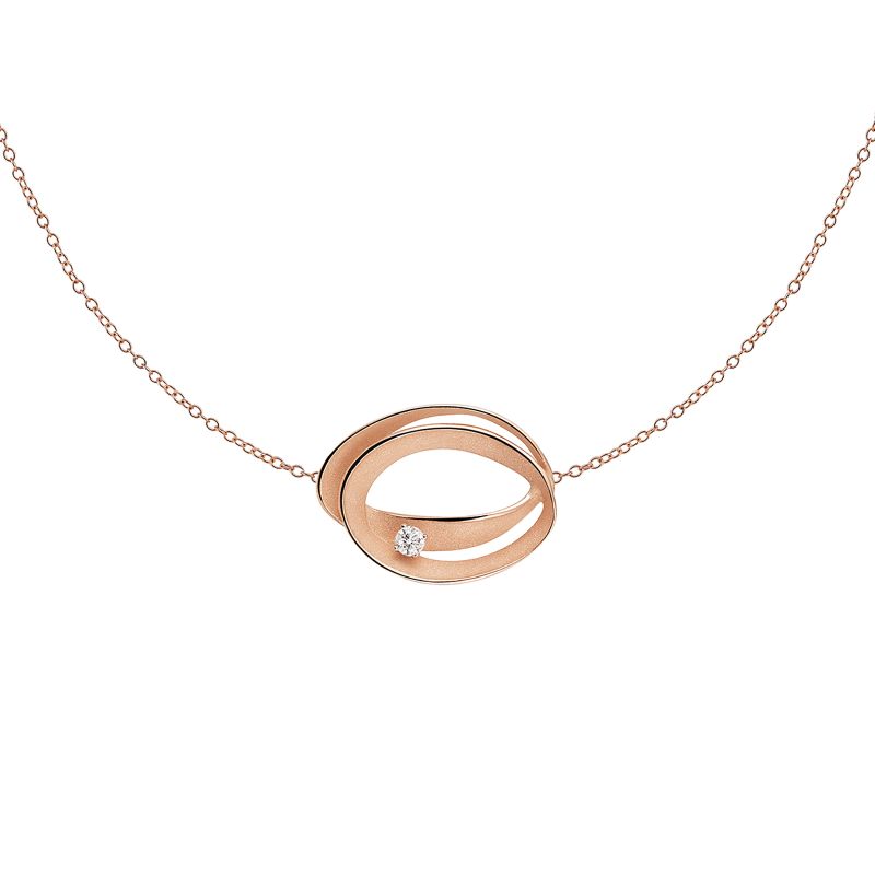 Annamaria Cammilli 18K Pink Chmpagne Gold Dune Diamond Necklace