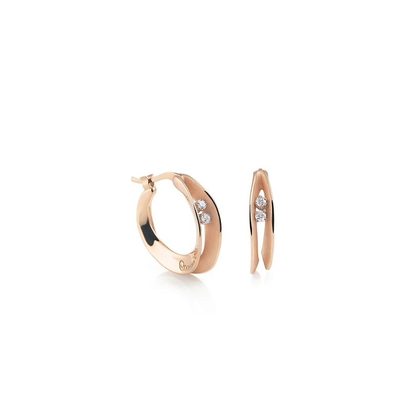 18K Pink Champagne Gold Annamaria Cammilli 0.12TW GVS Dune Earrings