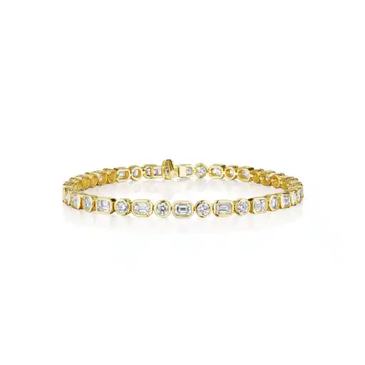 Penny Preville 18K Yellow Gold Diamond Line Bracelet - B70018G