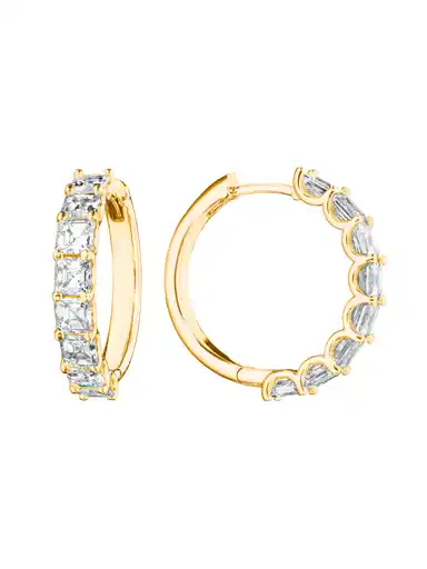 Penny Preville 18K Yellow Gold Diamond Hoop Earrings