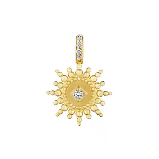 Penny Preville 18K Yellow Gold Diamond Star Medallion