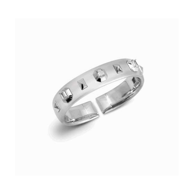 Mariani 18K White Gold Diamond Bangle Bracelet