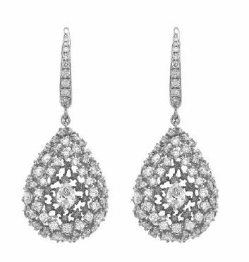 Mariani 18K White Gold Diamond Earrings - 03740OR