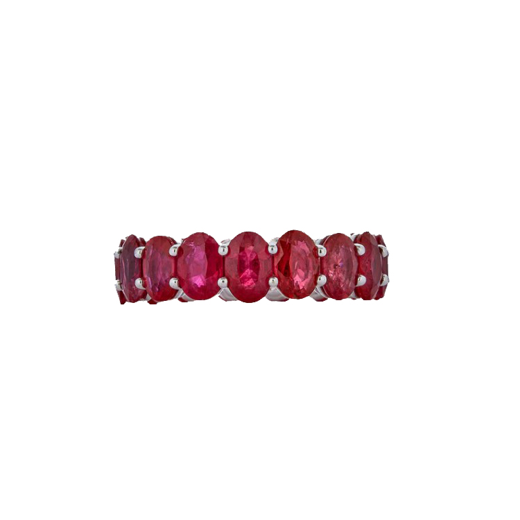 18K White Gold Ruby Eternity Ring - R4484-49