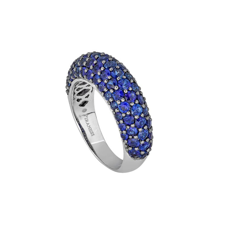 18K White Gold Bluee Sapphire Ring