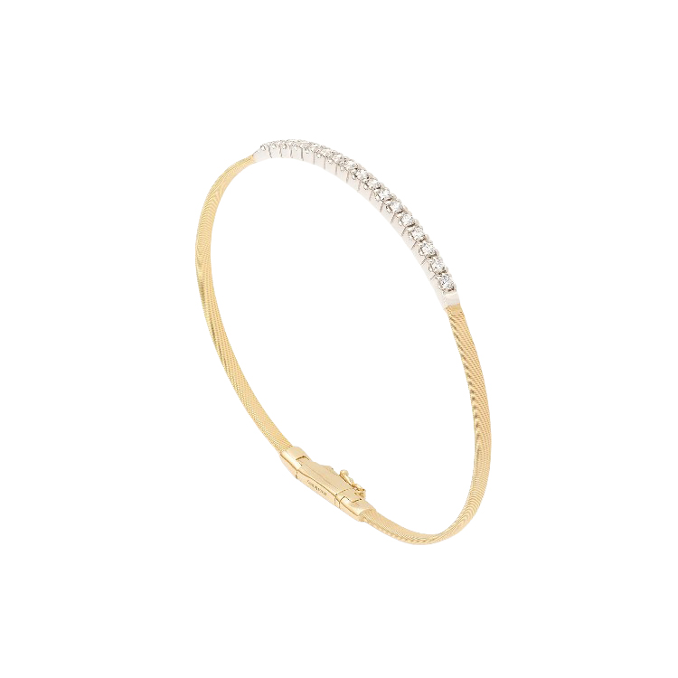 Marco Bicego 18K Yellow and White Gold Diamond Stackable Braceler