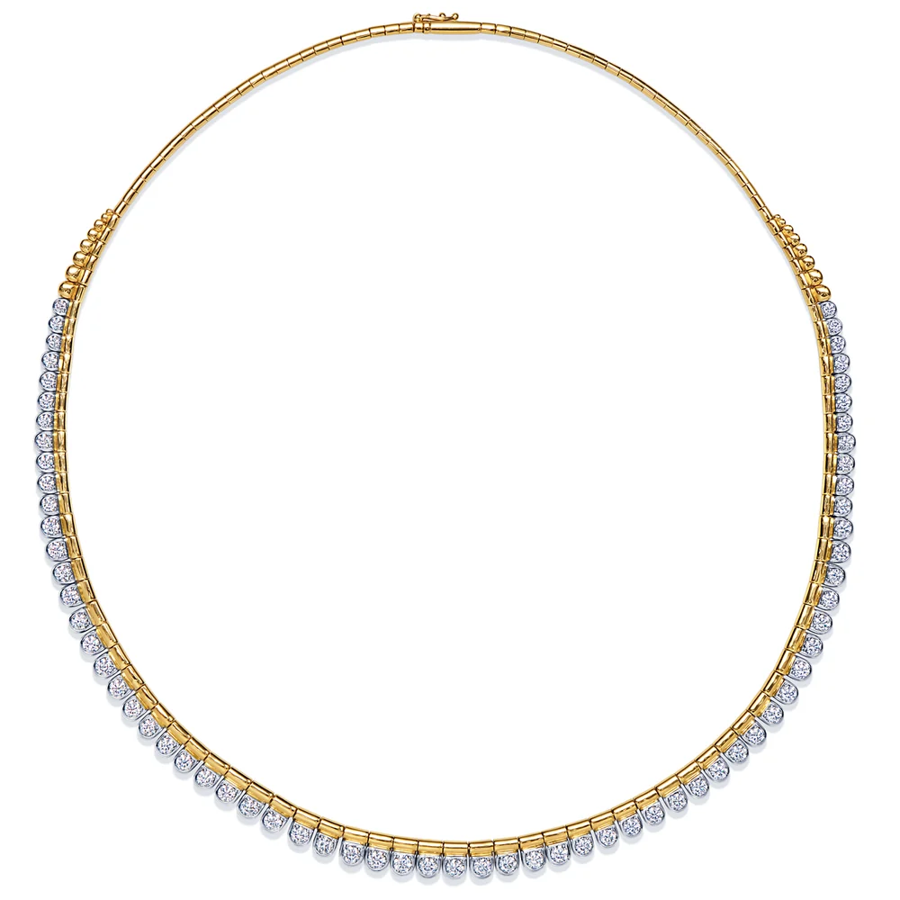 Kwiat 18K White and Yellow Gold Diamond Fringe Necklace