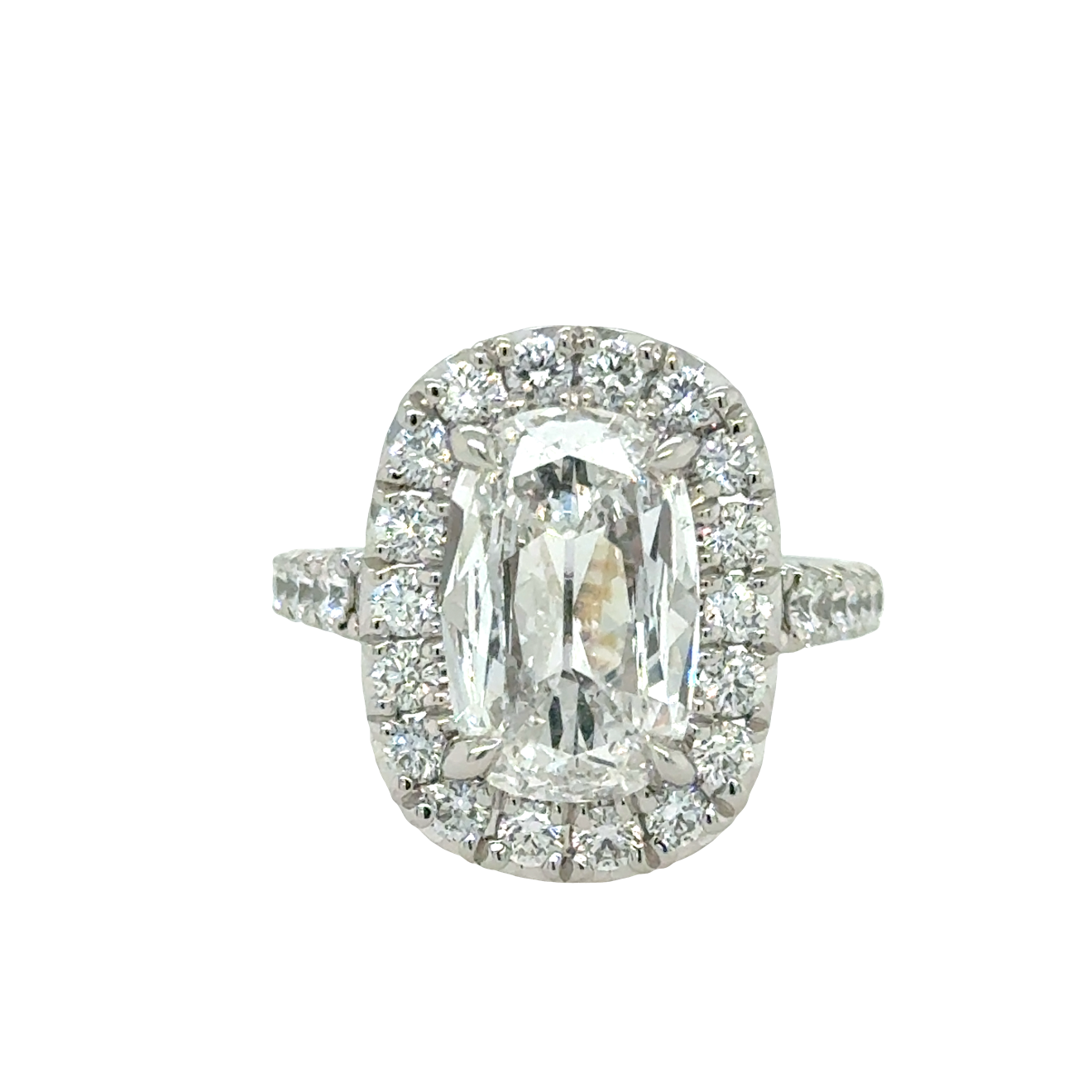 Henri Daussi 18K White Gold Diamond Halo Ring - CV364