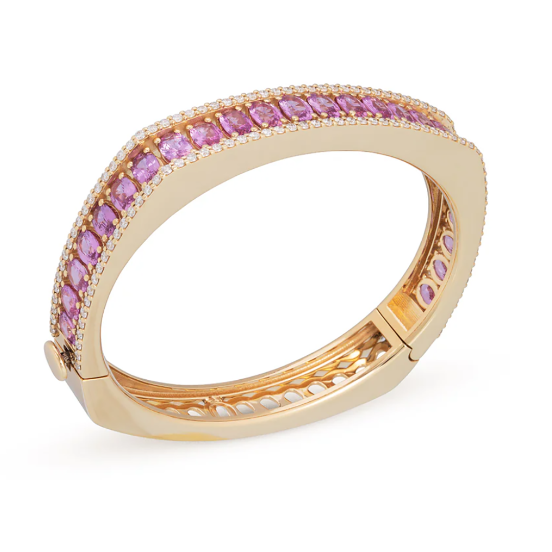 Miseno 18K Yellow Gold Sapphire and Diamond Bangle
