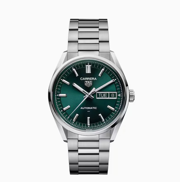 TAG HEUER CARRERA 41MM GREEN DIAL WATCH