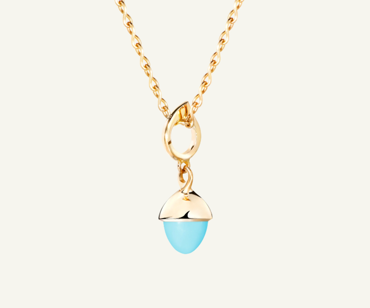 Tamara Comolli 18K Yellow Gold Turquoise Pendant