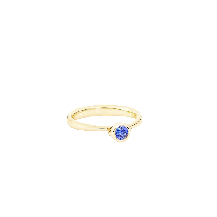 Tamara Comolli 18K Yellow Gold Blue Sapphire Ring