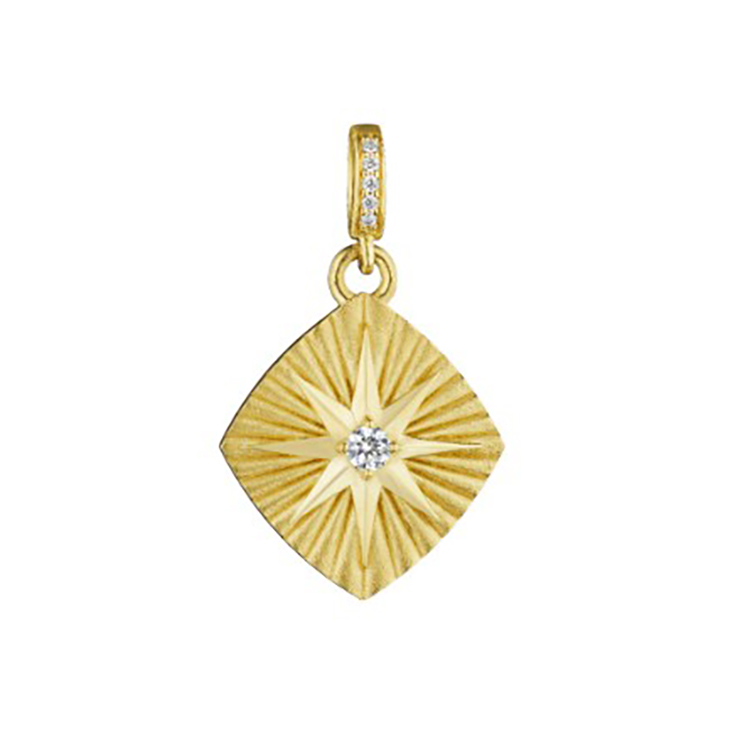 Penny Preville 18K Yellow Gold Diamond Medallion