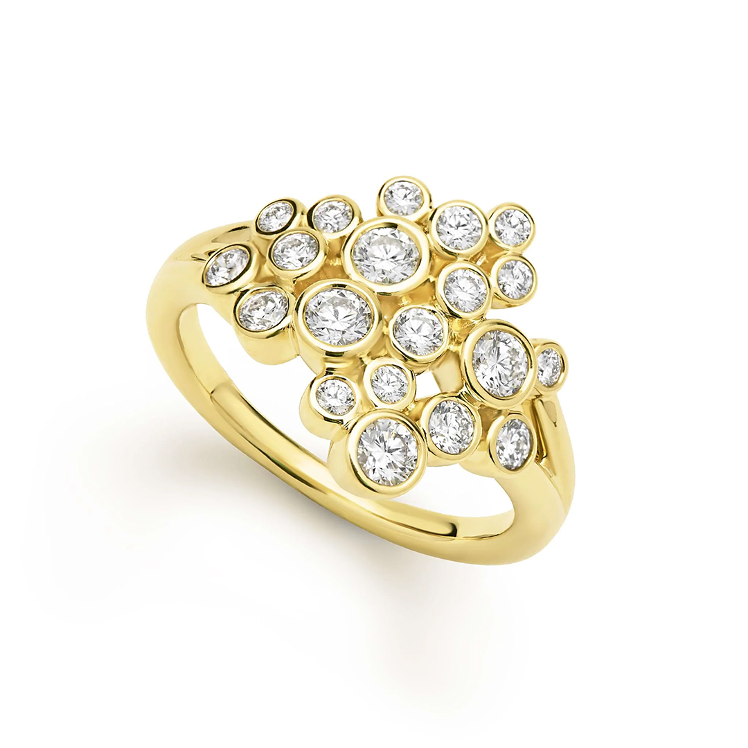 LAGOS 18K Yellow Gold Diamond Cluster Ring