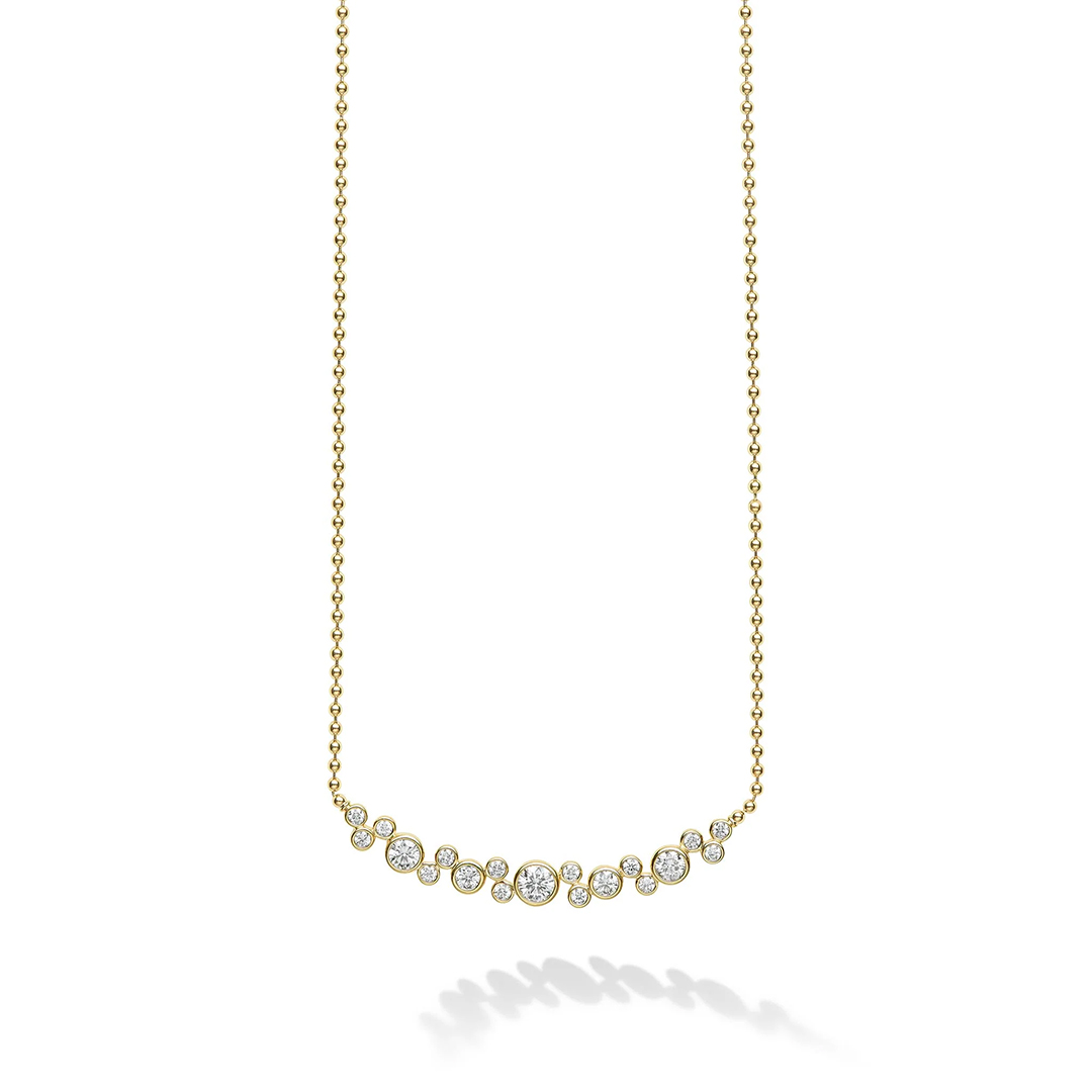 LAGOS 18K Yellow Gold Diamond Cluster Necklace