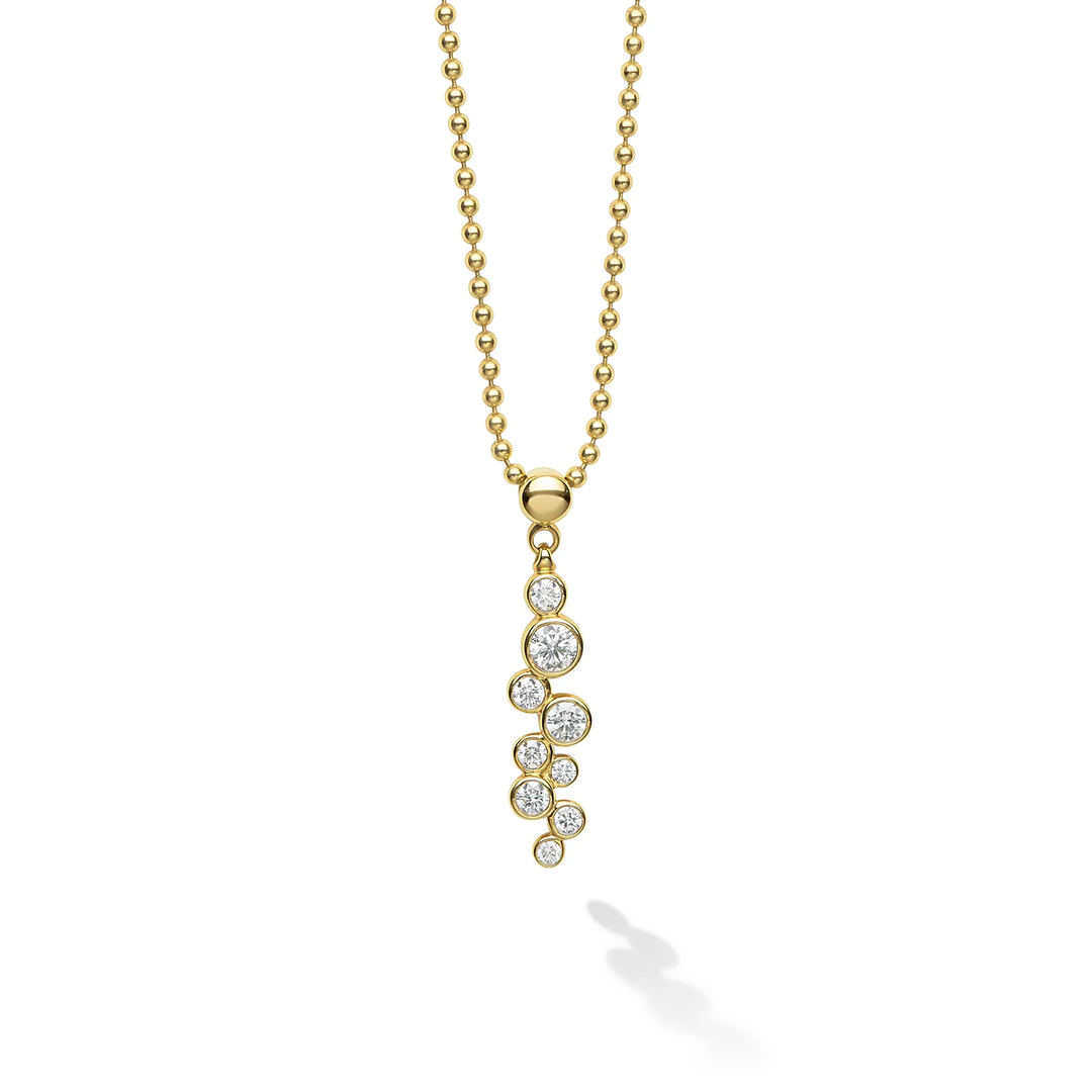 LAGOS 18K Yellow Gold Diamond Linear Necklace