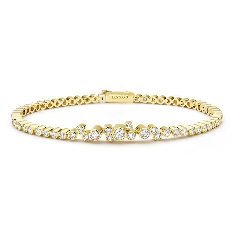 LAGOS 18K Yellow Gold Diamond Tennis Bracelet