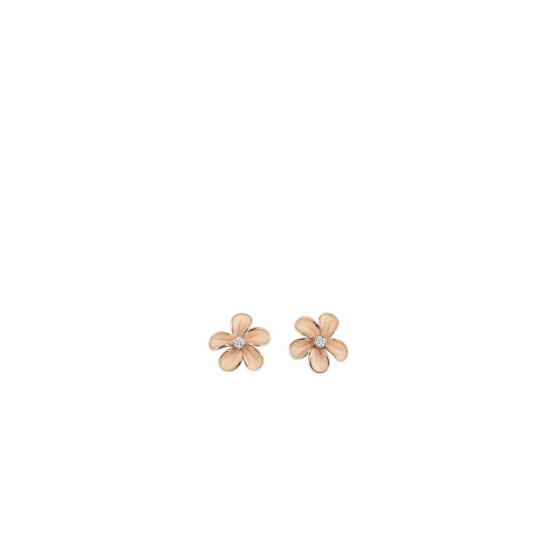 18K Pink Champagne AnnaMaria Cammilli Diamond Cherry Bloom Studs
