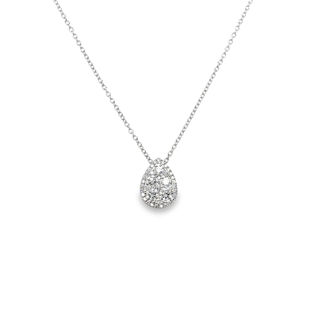 18K White Gold Diamond Necklace