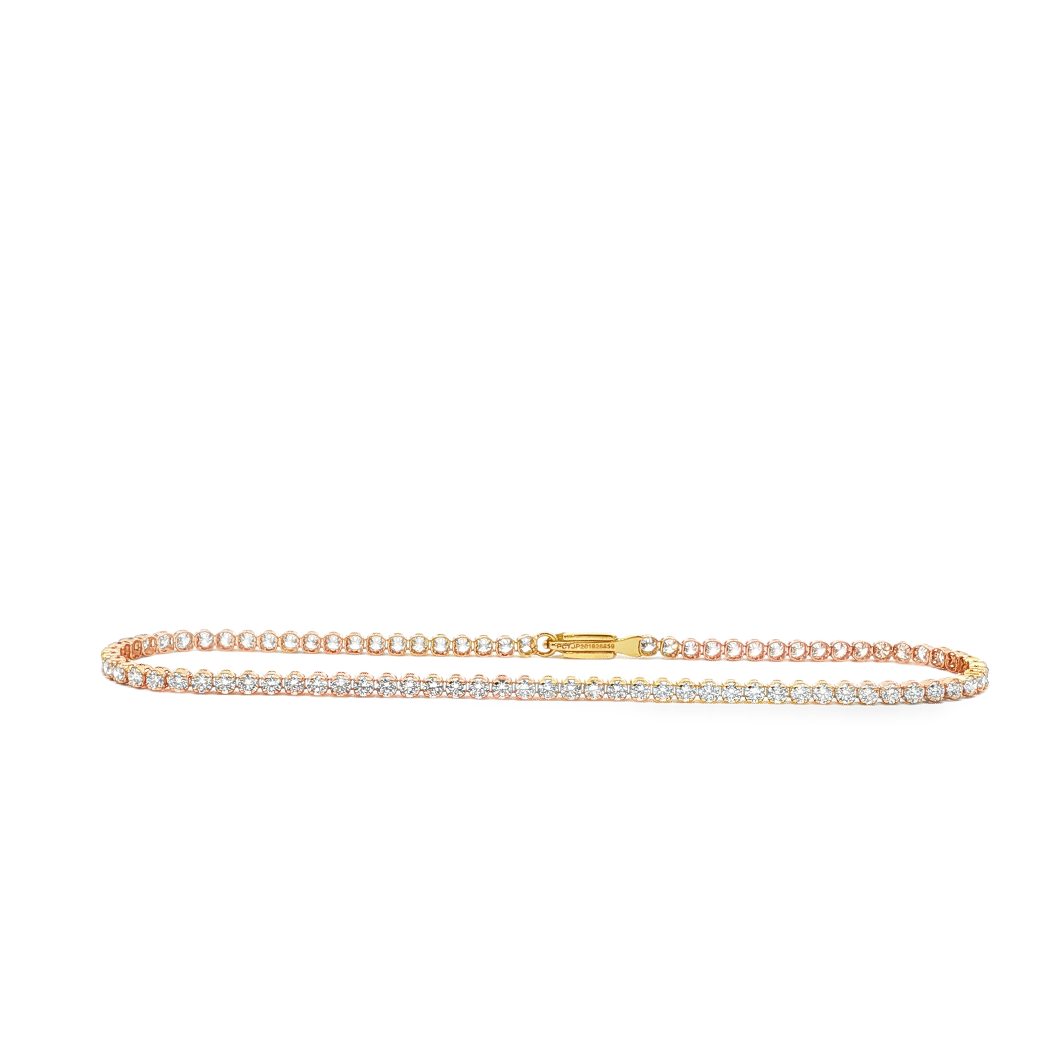 18K Yellow Gold Diamond Tennis Bracelet