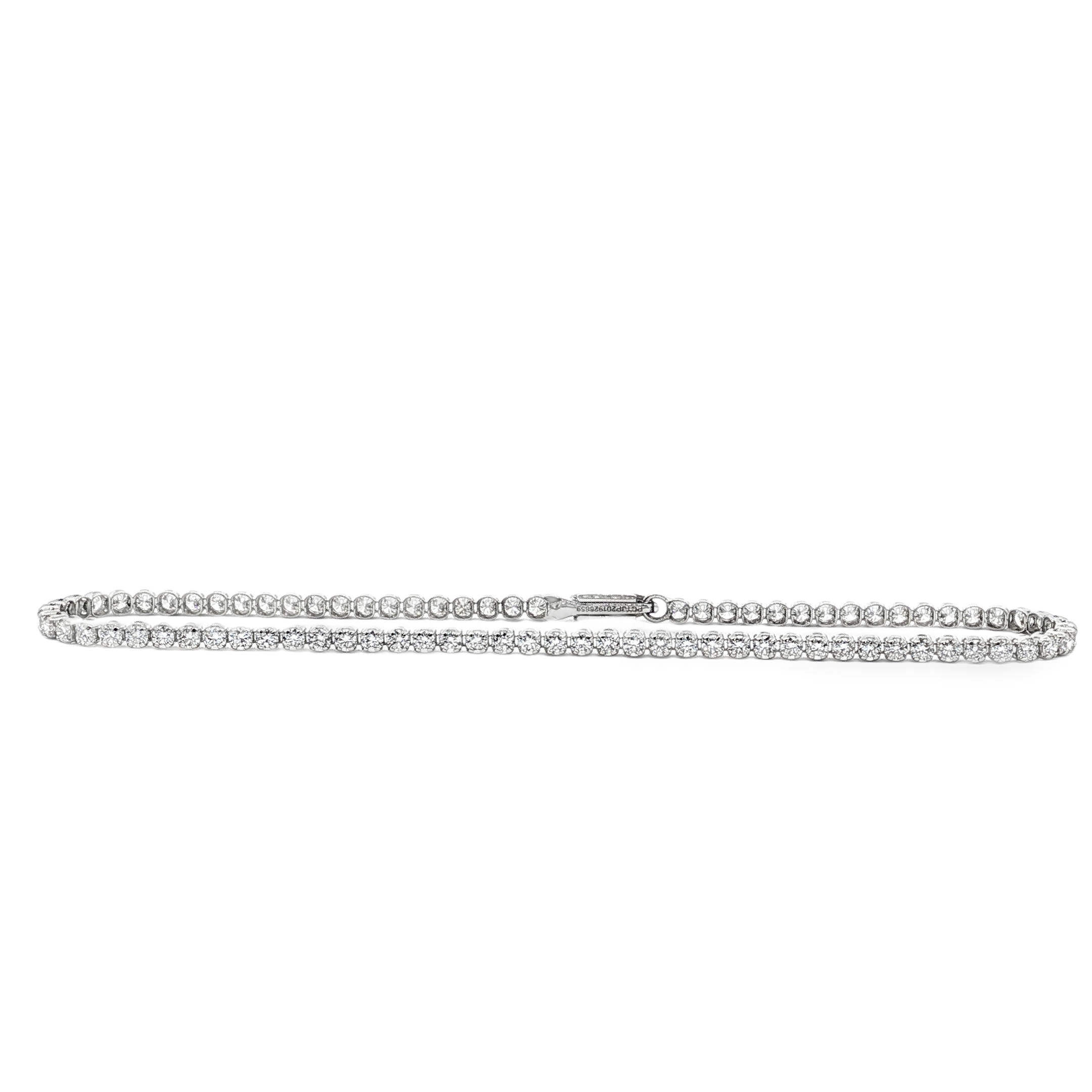 18K White Gold Diamond Tennis Bracelet
