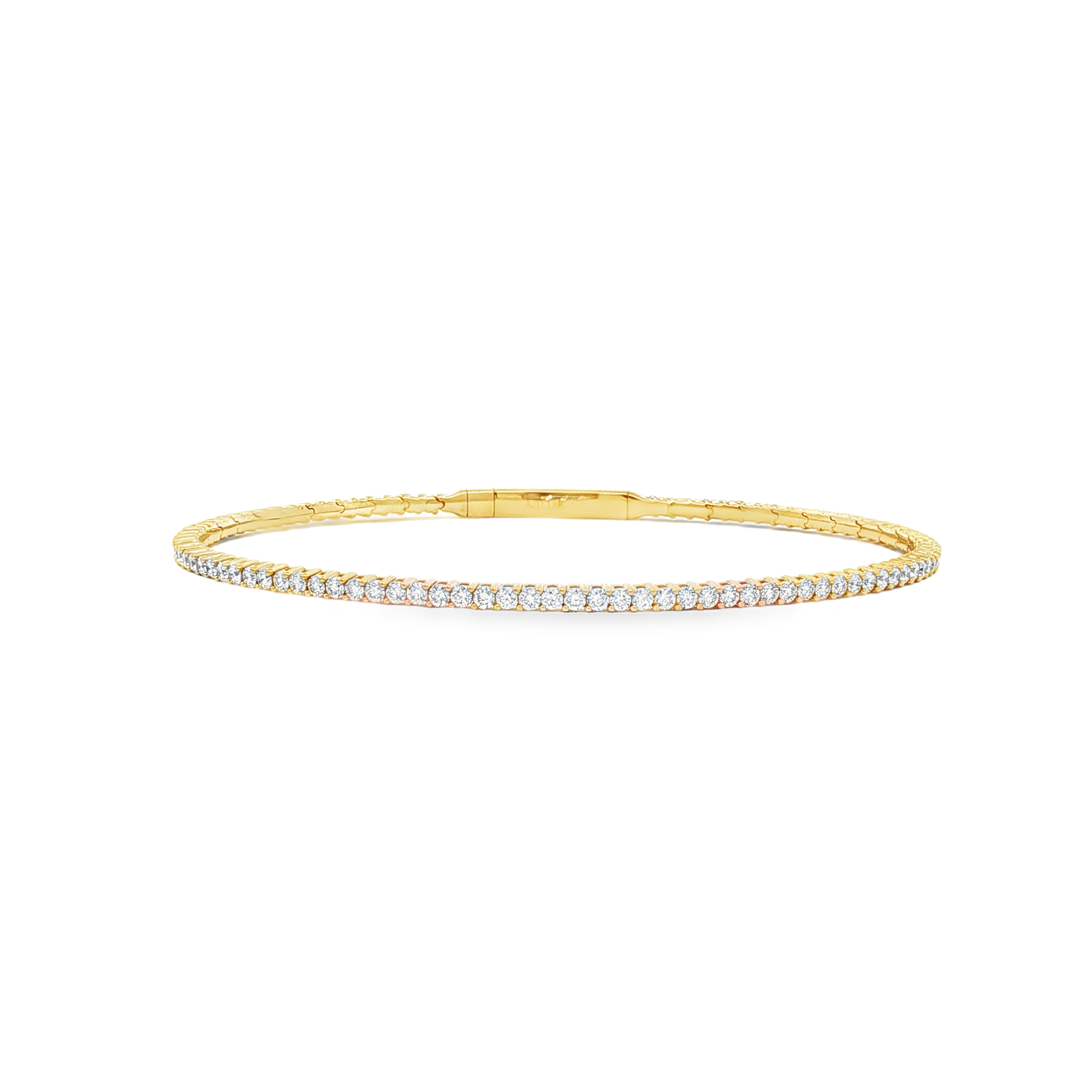 18K Yellow Gold Diamond Flex Bracelet
