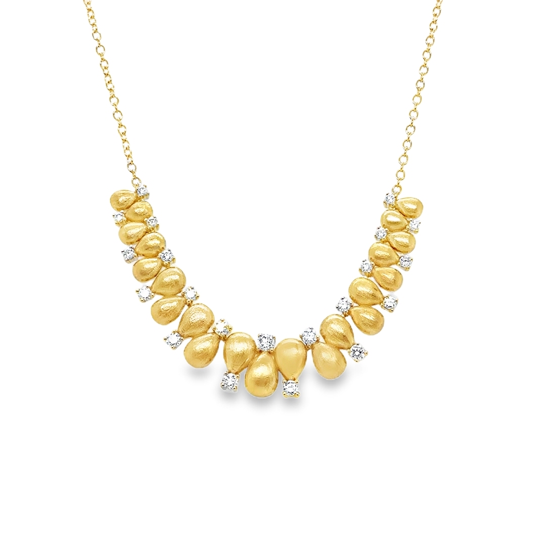 18K Yellow Gold Diamond Necklace