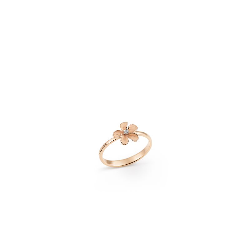 18K Pink Champagne AnnaMaria Cammilli Diamond Cherry Bloom Ring
