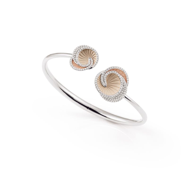 Cammilli Firenze 18K Tricolor Gold Diamond Hypnose Bracelet