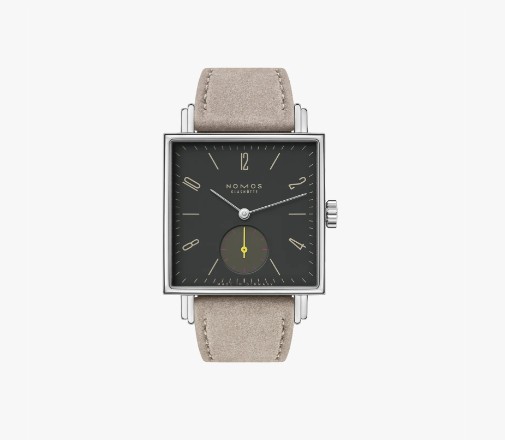 SS NOMOS GLASHUTTE TETRA BASLAT WHITE DIAL 29.5MM BLACK STRAP - 440