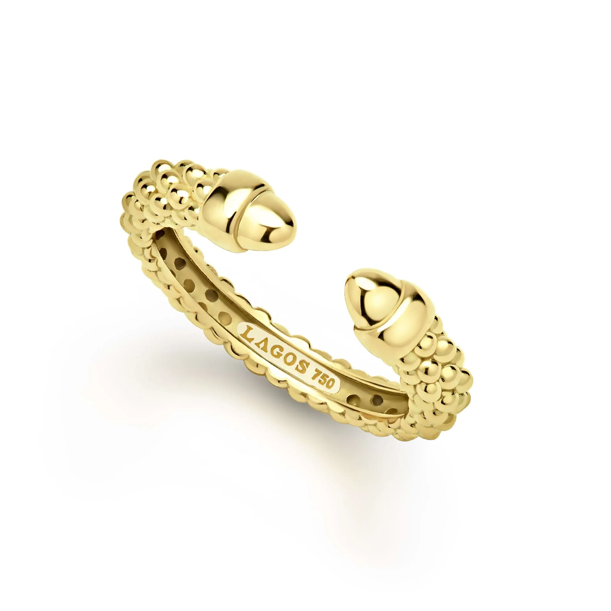 LAGOS 18K Yellow Gold Signature Caviar Mini Versa Stacking Ring