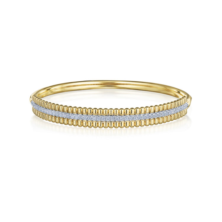 Kwiat 18K Yellow and White Gold Diamond Sirena Bangle - B-19702-0-DIA-18TT