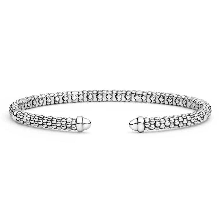 LAGOS Sterling Silver Signature Caviar Mini Versa Torque Bracelet