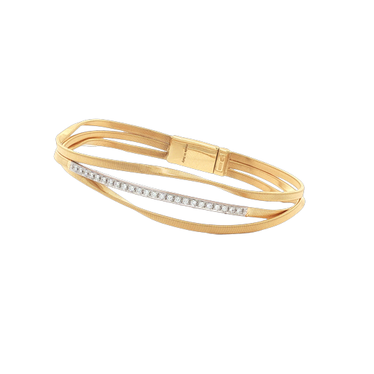 Marco Bicego 18K Yellow and White Gold Marrakech Diamond Bracelet - 5382