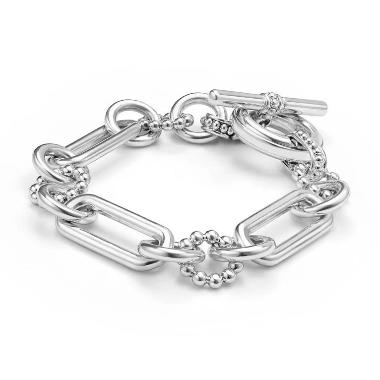 LAGOS Sterling Silver Signature Caviar Link Bracelet