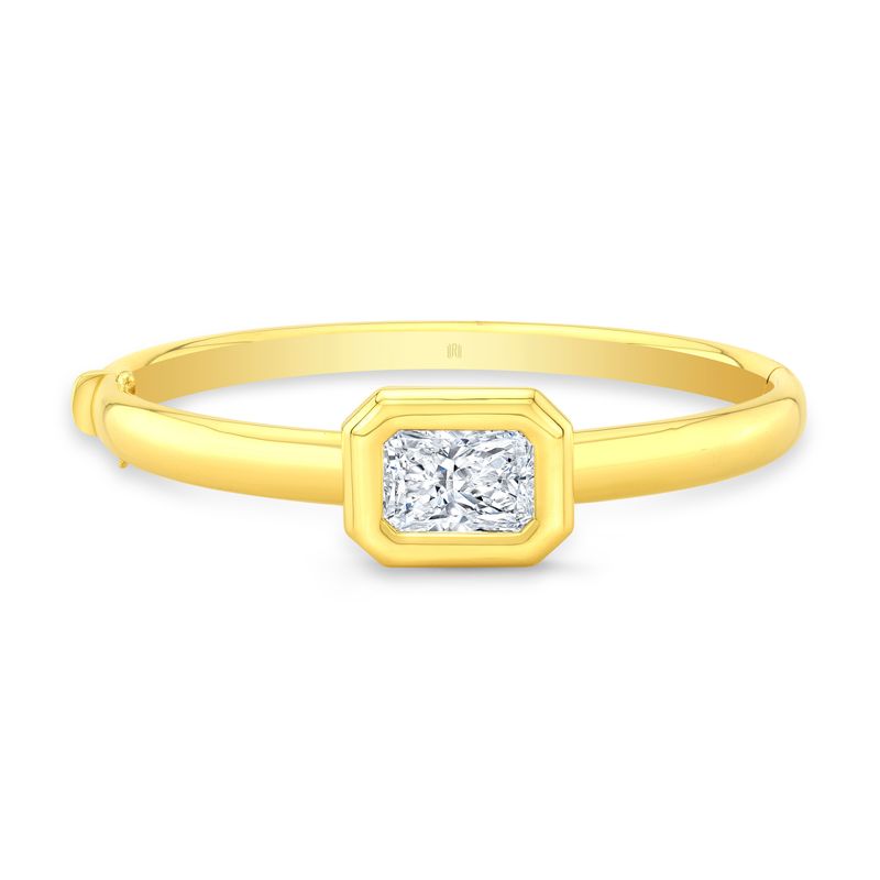 18Y RAHAMINOV 4.01CT RAD J SI2 GIA BANGLE BRACELET - BR-2872