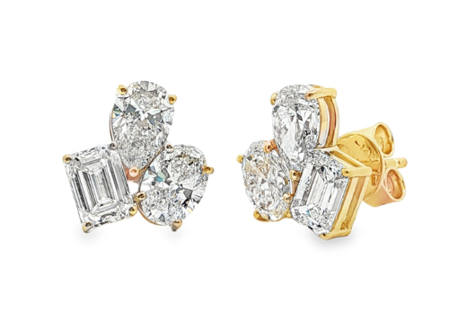 14Y 2.10TW GH VS2-SI1 MULTI SHAPE CLUSTER STUDS