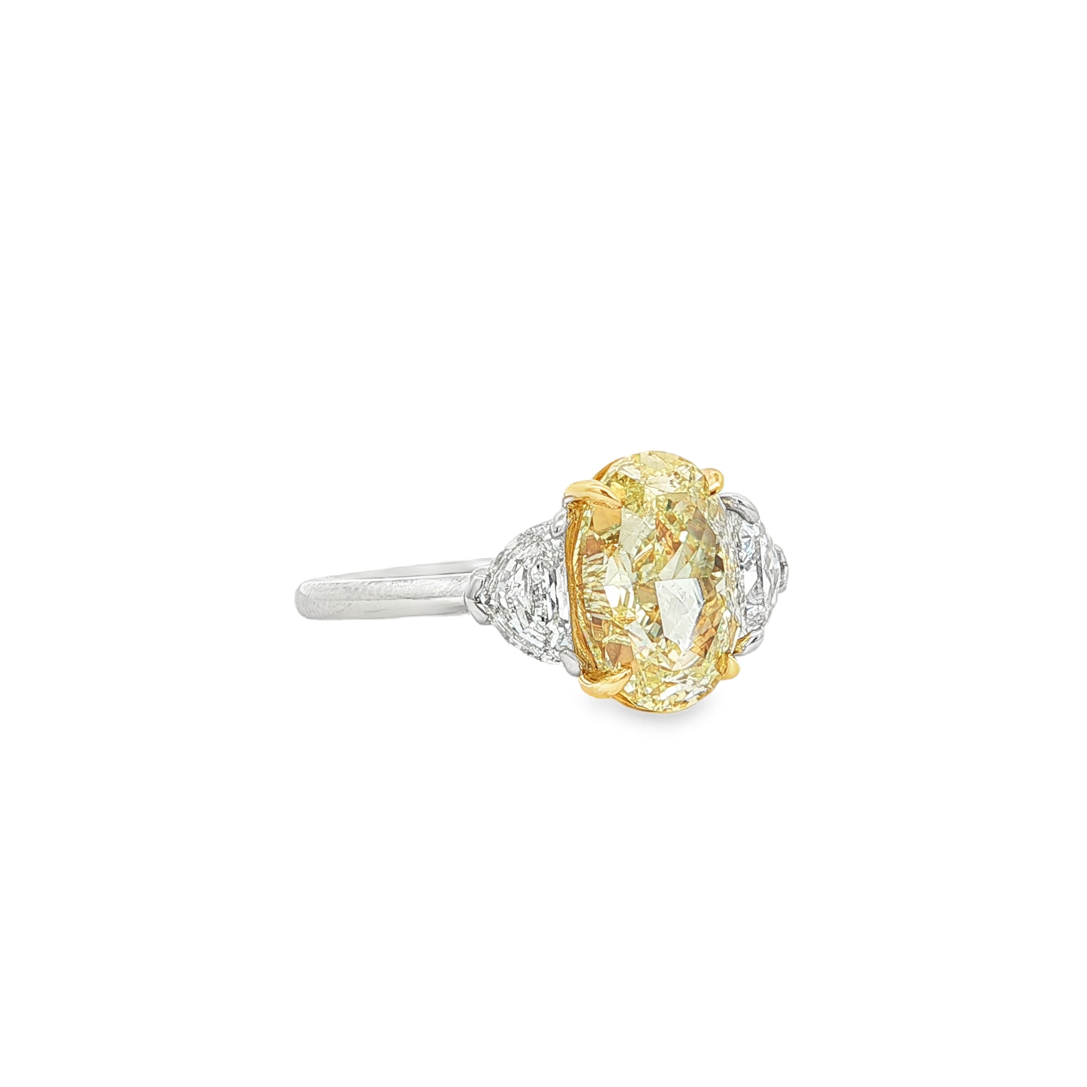 Piranesi Platinum and 18K Yellow Gold Diamond Three-Stone Ring