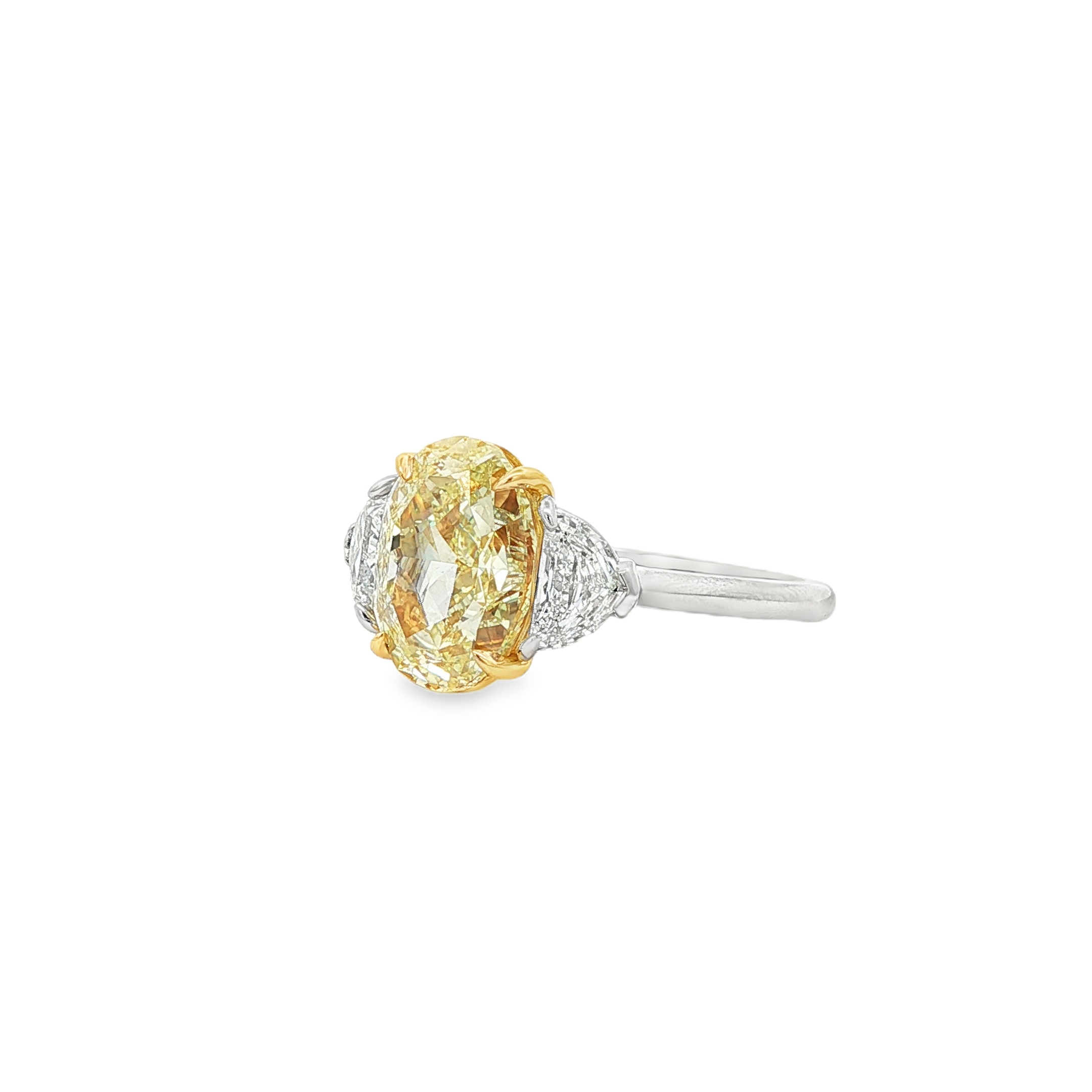 Piranesi Platinum and 18K Yellow Gold Diamond Three-Stone Ring