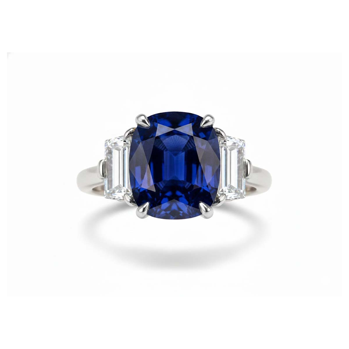 Piranesi Platinum Sapphire and Diamond Three-Stone Ring - R2046-167