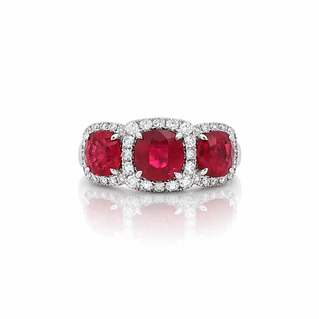 Piranesi 18K White Gold Ruby and Diamond Ring - R4885-9