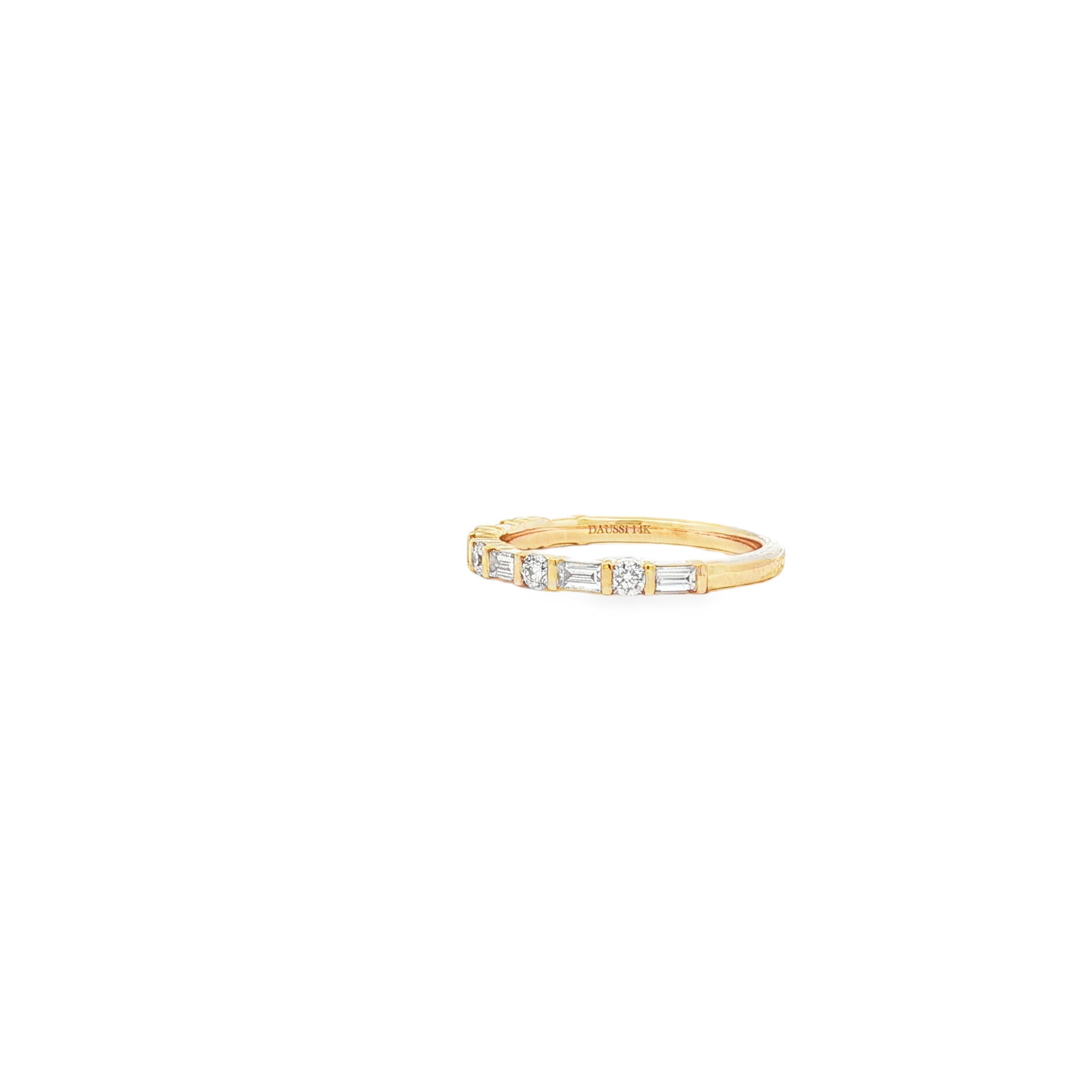 Henri Daussi 14K Yellow Gold Diamond Band