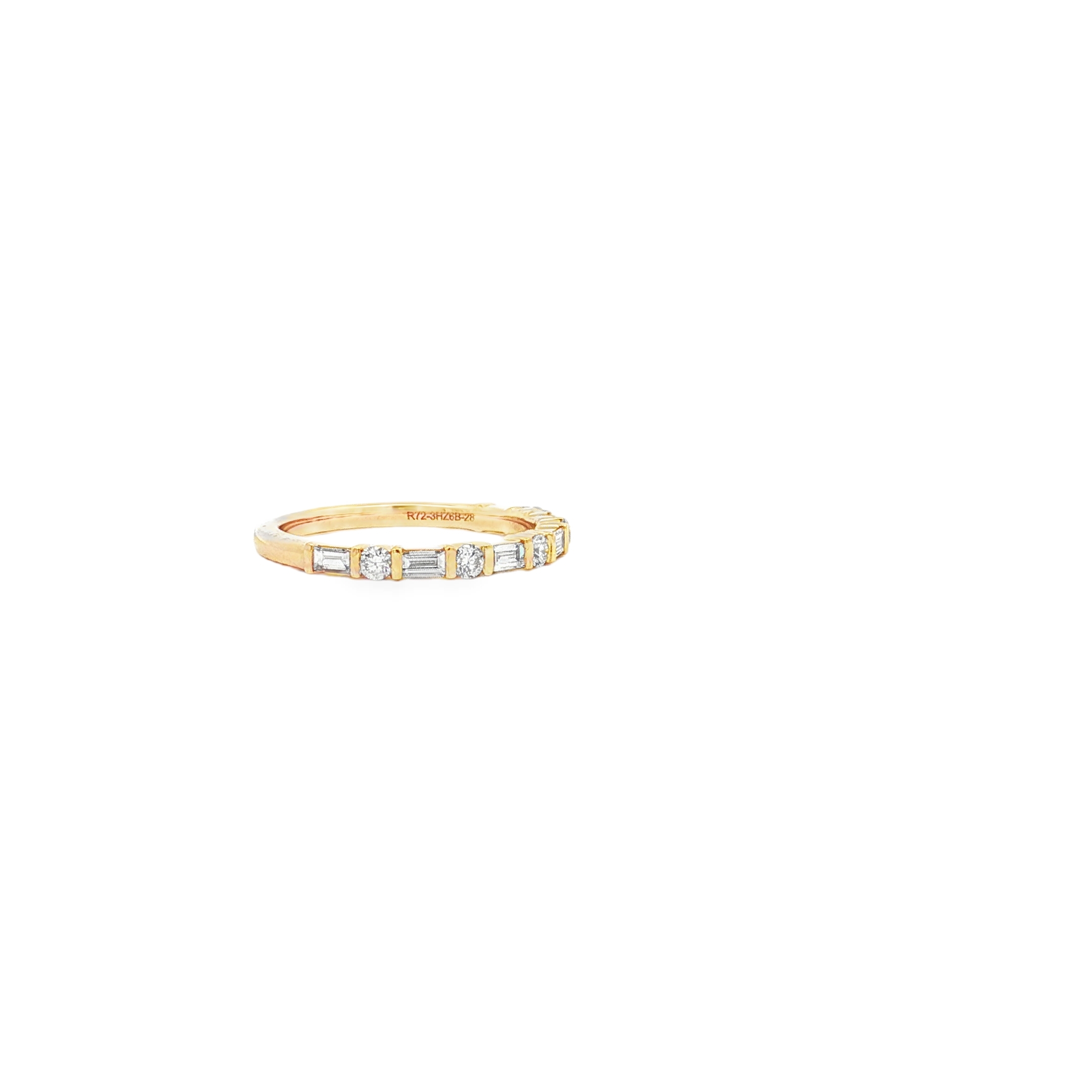 Henri Daussi 14K Yellow Gold Diamond Band