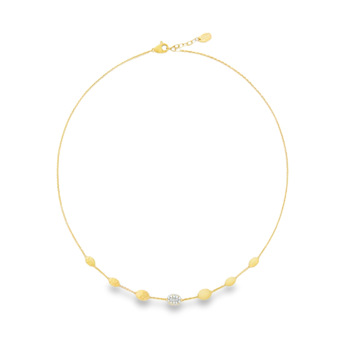 Marco Bicego 18K Yellow Gold Siviglia Diamond Station Necklace