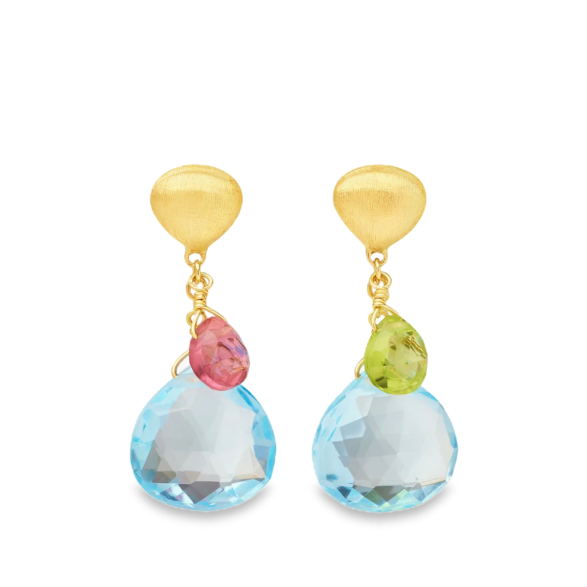 Marco Bicego 18K Yellow Gold Paradise Gemstone Drop Earrings