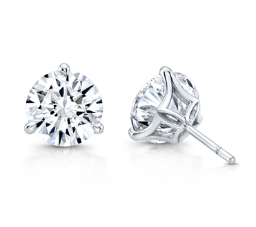 Rahaminov 18K White Gold Diamond Stud Earrings