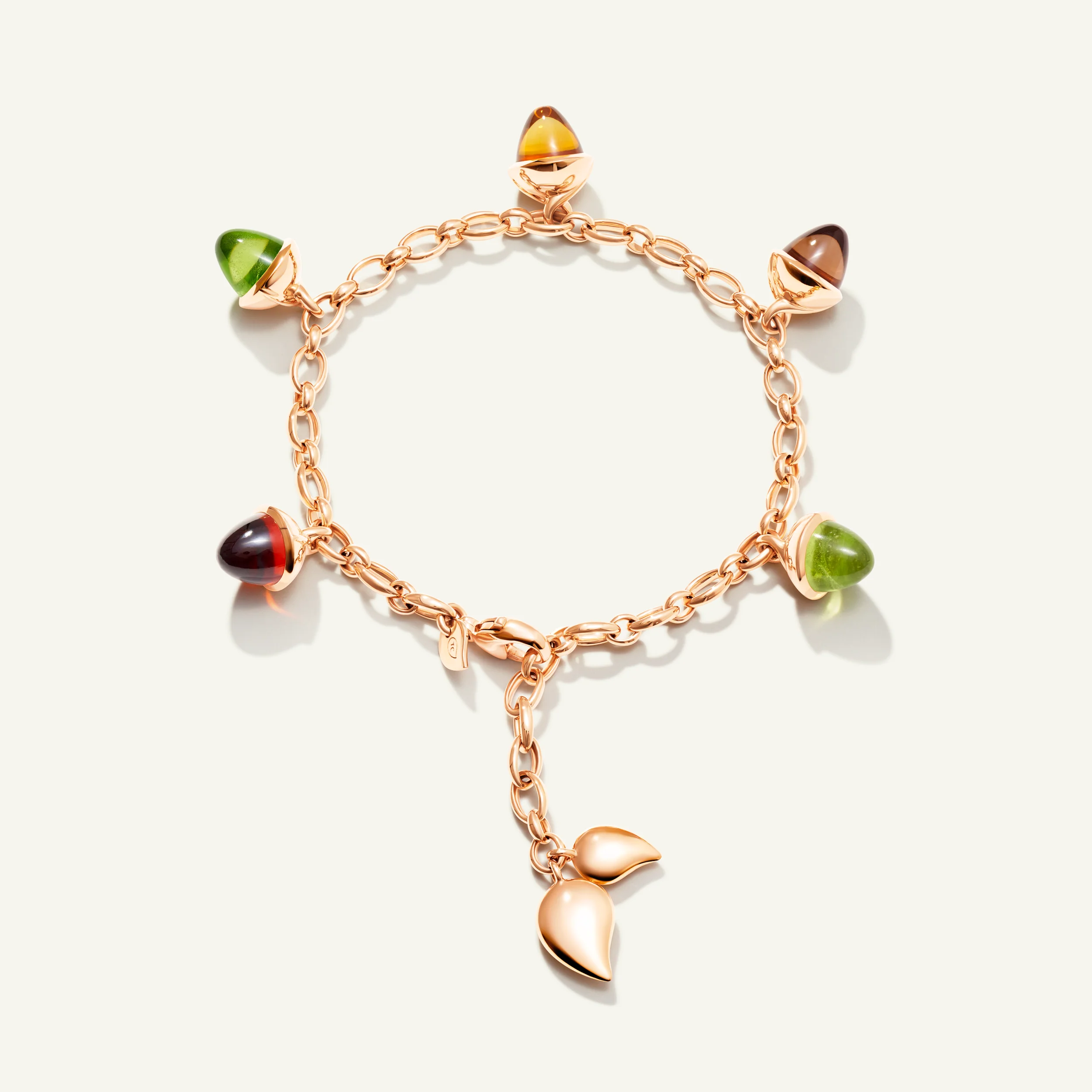 18R T.COMOLLI MIXED COLOR MIKADO  BRACELET - B-MFL-CH-IS-RG