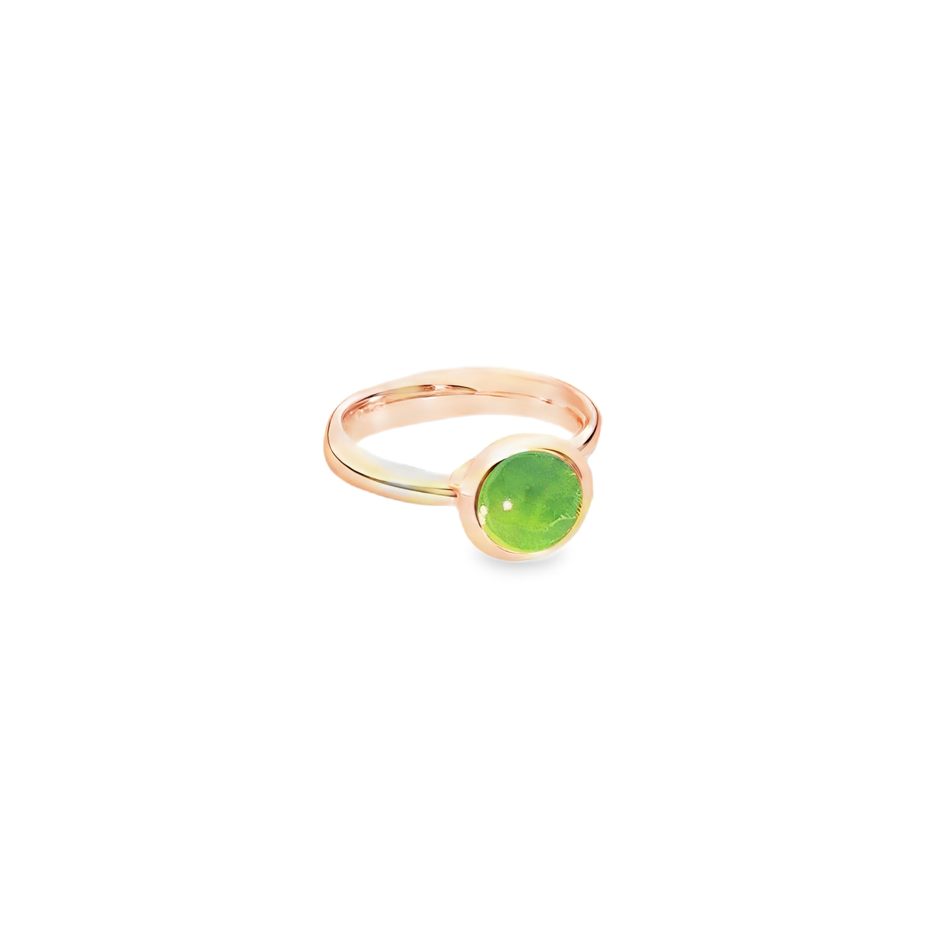 Tamara Comolli 18K Rose Gold Bouton Cabochon Peridot Ring