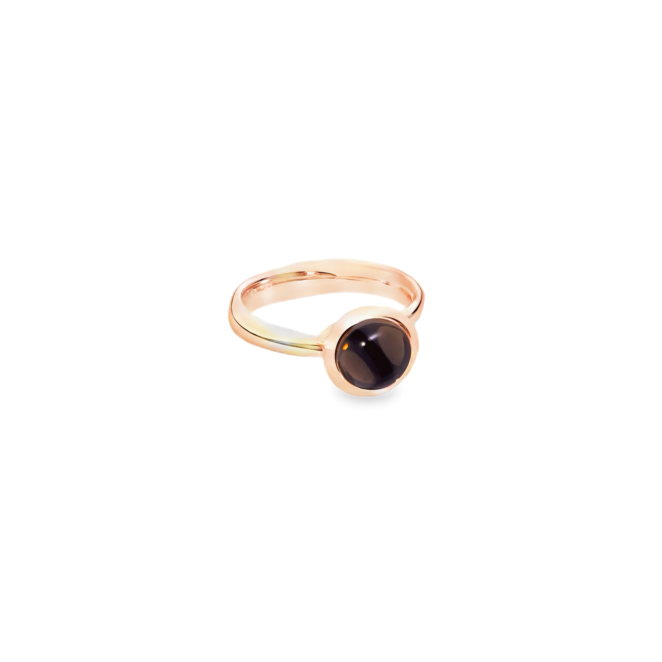 Tamara Comolli 18K Rose Gold Bouton Cabochon Smoky Quartz Ring